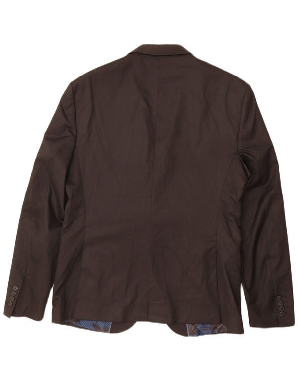 Zara Herre 2-knaps blazerjakke EU 54 XL Sort Polyester