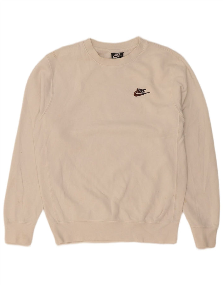 Nike Herre Loose Fit Sweatshirt Jumper XS Hvid Bomuld