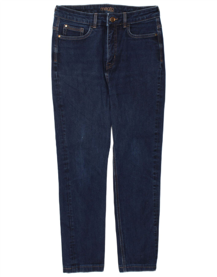 Magic Womens Slim Jeans UK 12 Medium W30 L26 Marineblå Bomuld