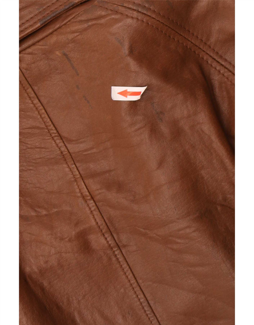 Vintage læderfrakke til kvinder IT 50 XL Brun