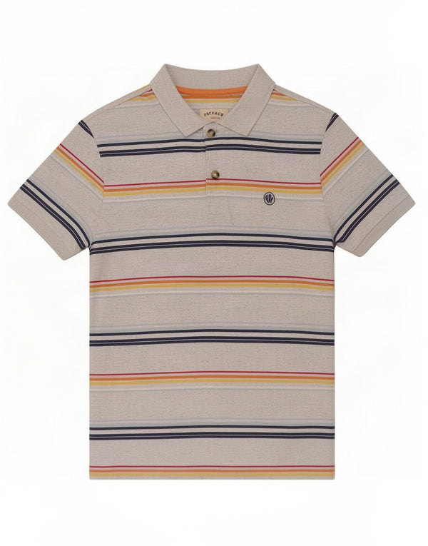 Fat Face Herre Polo Shirt Lille Grå Stribet