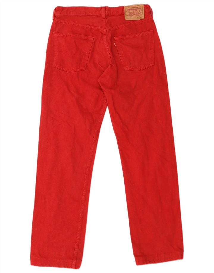 Levi's Herre 501 lige jeans W34 L31 rød bomuld