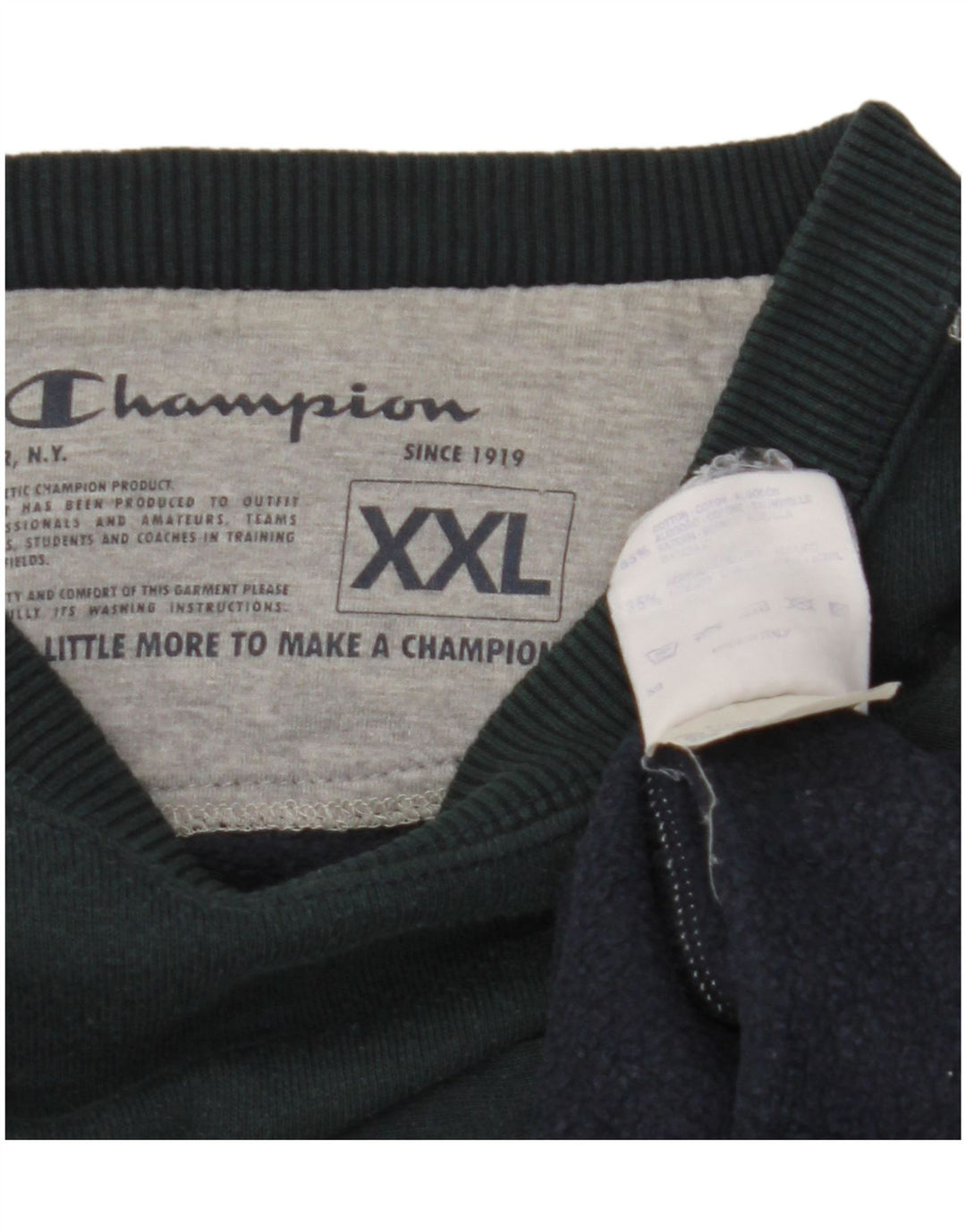 Champion Herre Sweatshirt Jumper 2XL Marineblå Bomuld