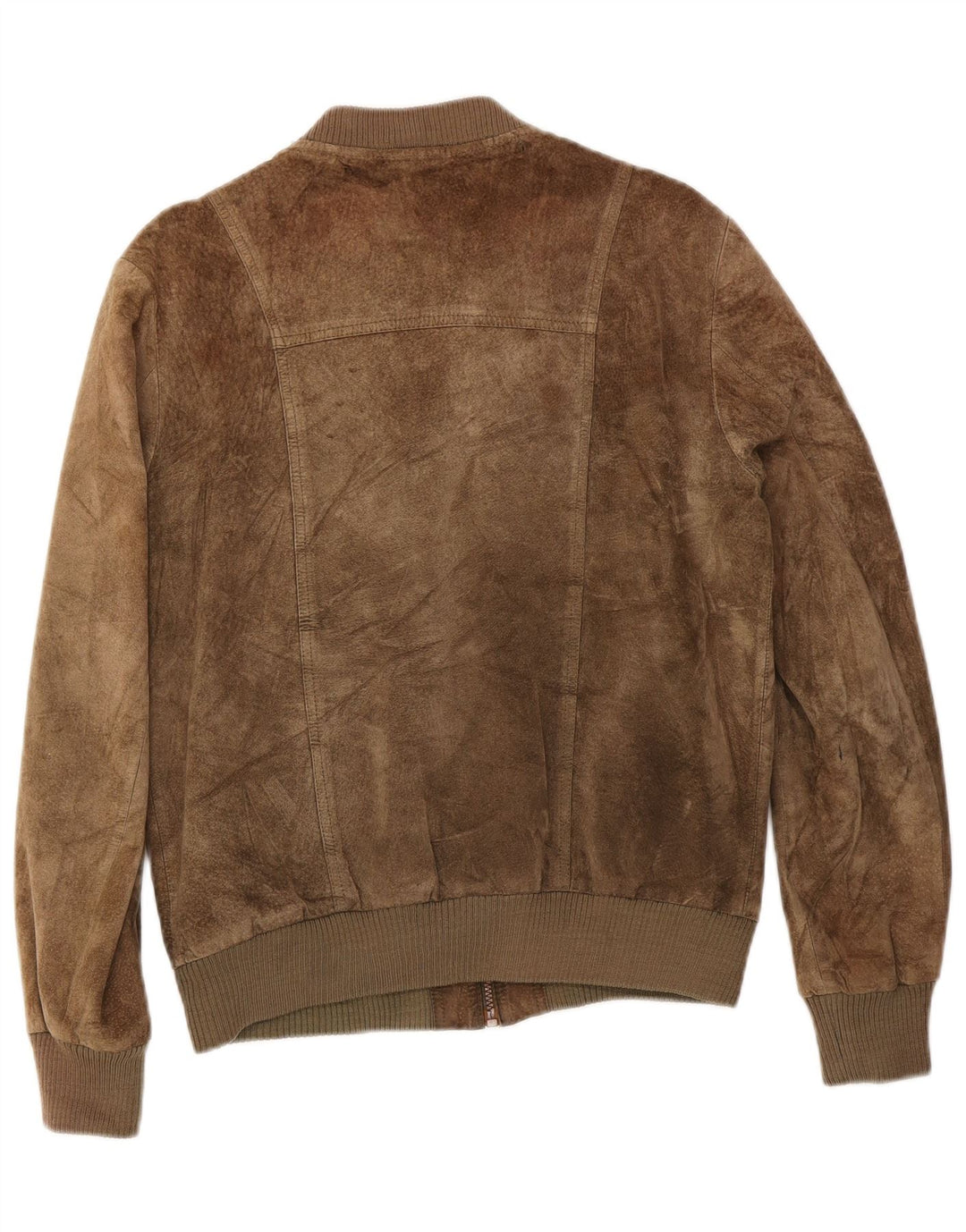 Vintage dame ruskind bomberjakke IT 50 XL Khaki Læder