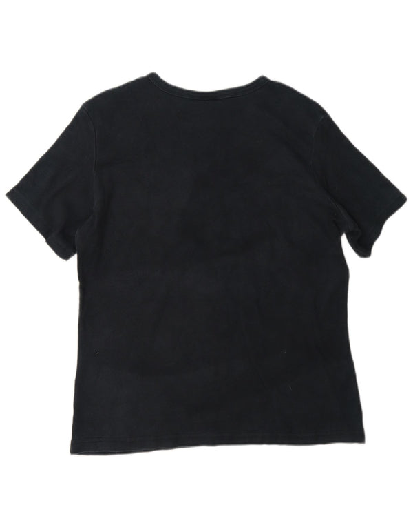 Carhartt Womens T-Shirt Top UK 16 Large Navy Blue Cotton