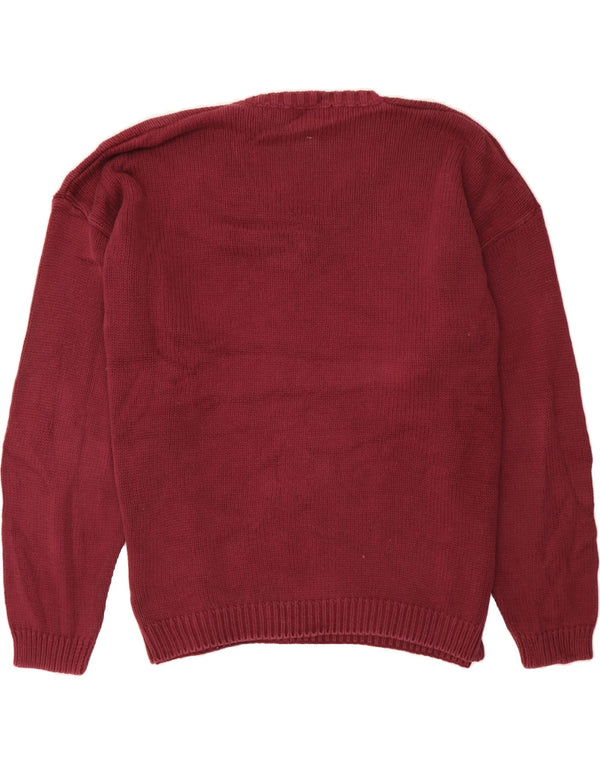 EDDIE BAUER Herre V-hals sweater 3XL Bourgogne bomuld