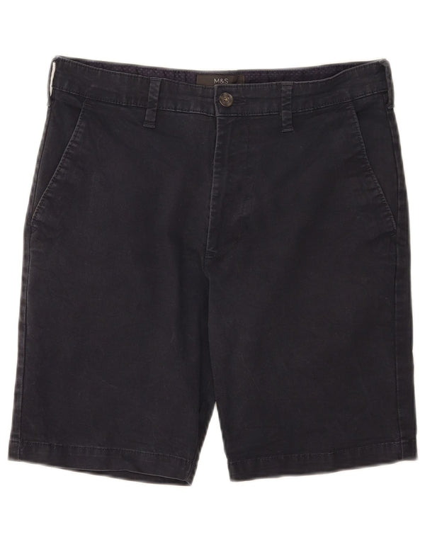 Marks & Spencer Herre Chino Shorts W30 Medium Marineblå Bomuld