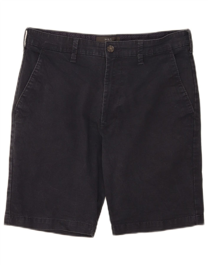 Marks & Spencer Herre Chino Shorts W30 Medium Marineblå Bomuld