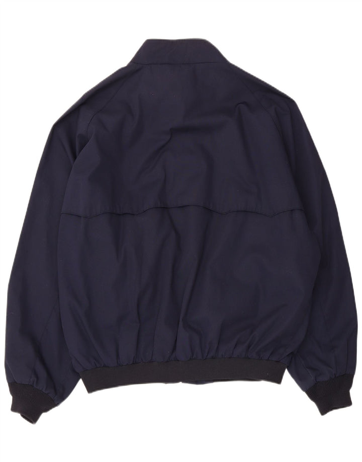 Vintage bomberjakke til mænd UK 42 XL marineblå polyester