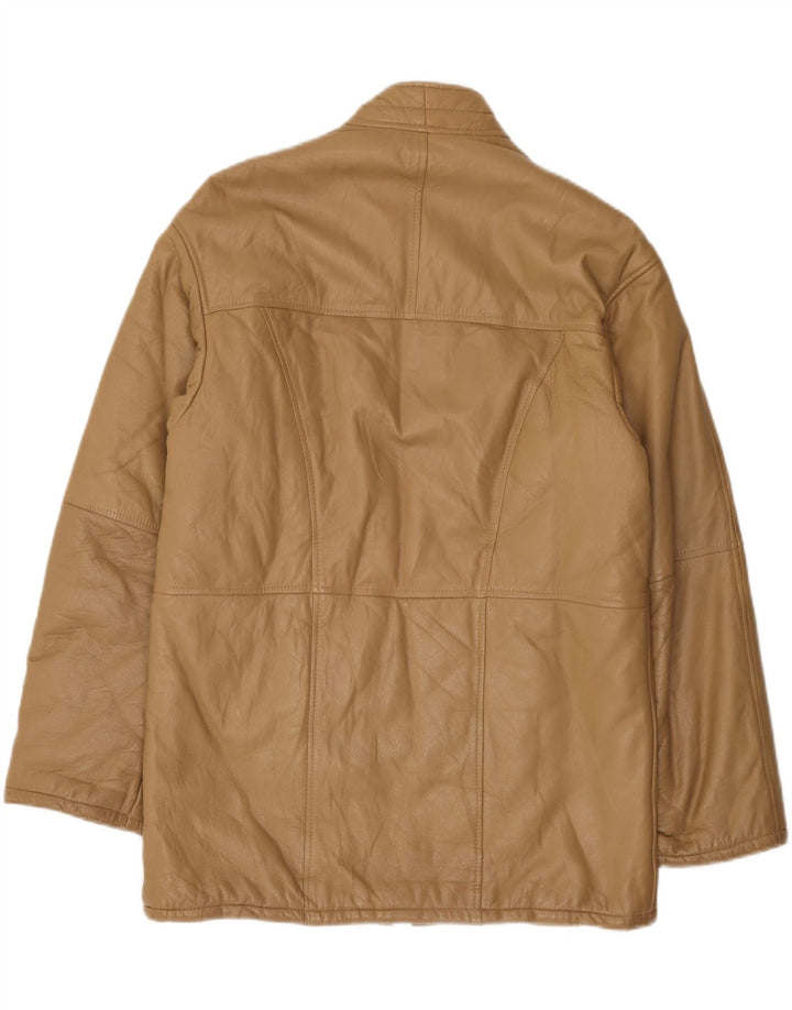 VINTAGE Herre læderjakke IT 48 Medium Brun