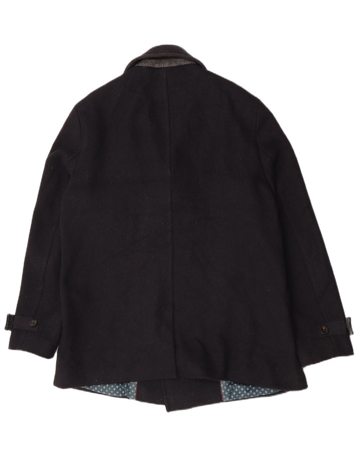 Ted Baker Herre Pea Coat Str. 6 2XL Sort Uld