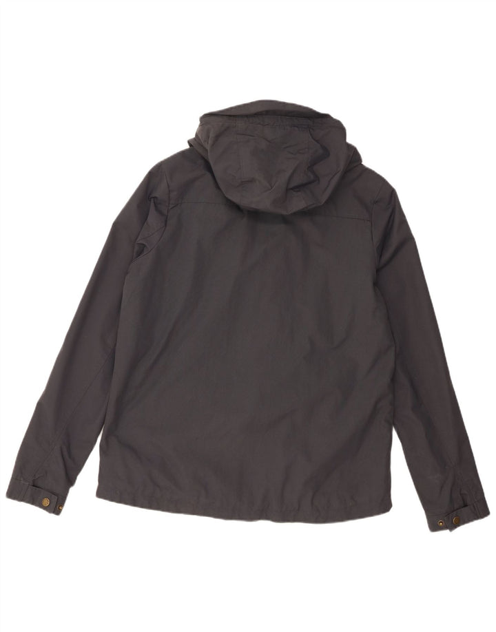 Fat Face Dame Hooded Windbreaker Jacket UK 12 Medium Grey Nylon