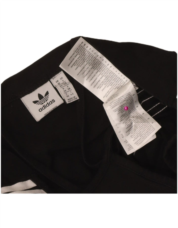 Adidas Womens Crop Halter Top UK 10 Small Black Bomuld