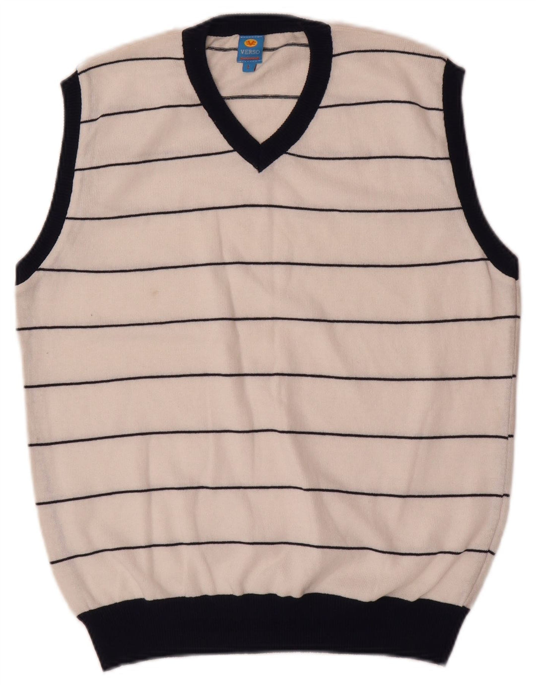 Vintage herrevest tanktop stor hvid stribet