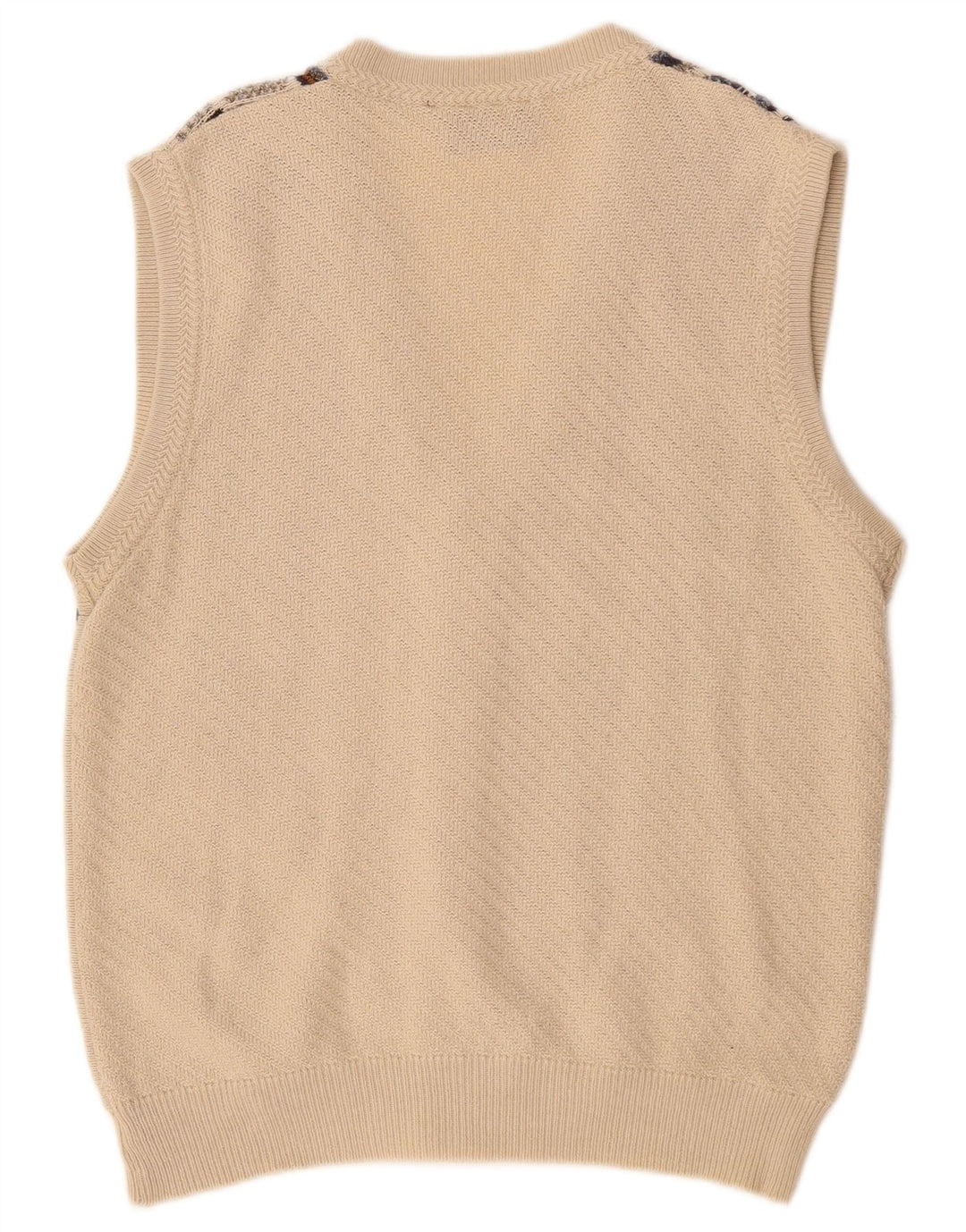 Monte Carlo Herre ærmeløs cardigan sweater Medium Beige Geometrisk