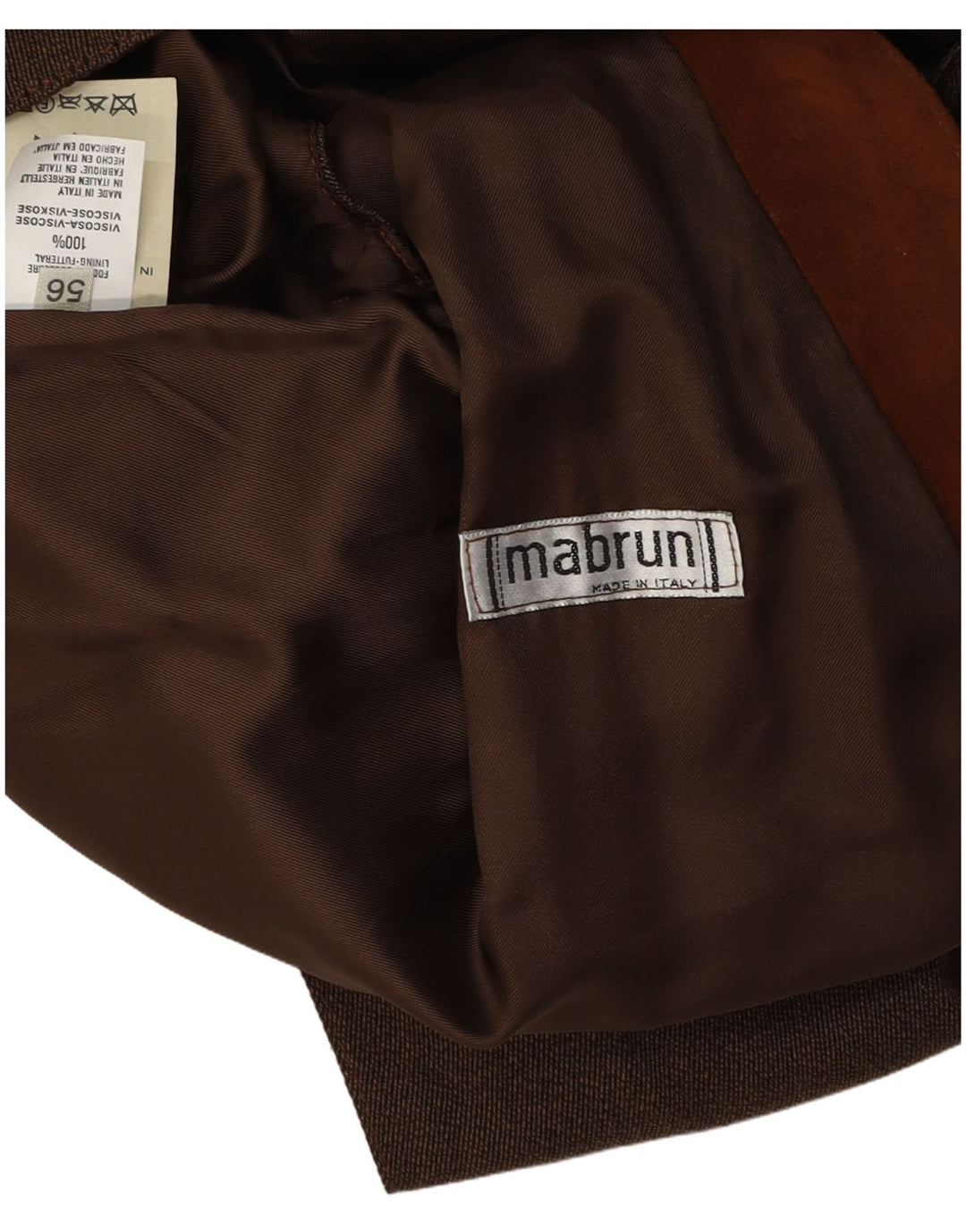 Mabrun Herre ruskindsvest IT 56 XL Brunt læder