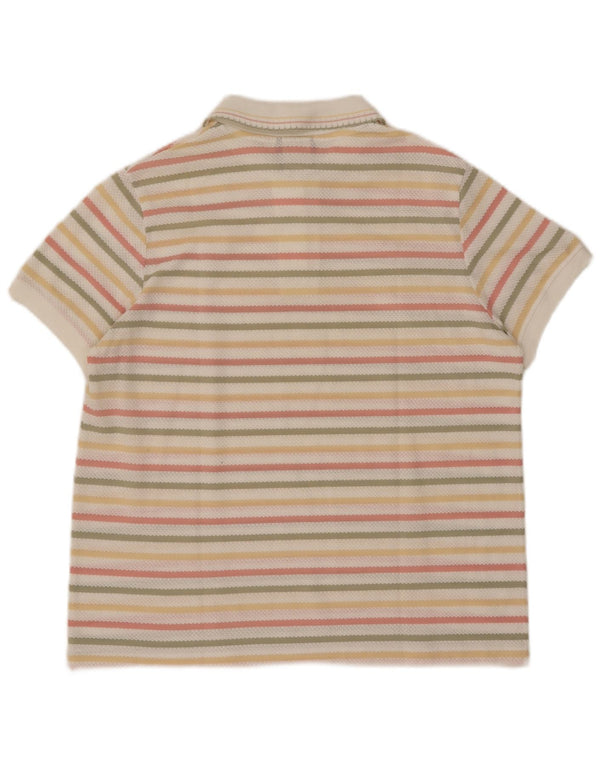 Vintage Dame Polo Neck Jumper Sweater UK 14 Medium Flerfarvet Stribet