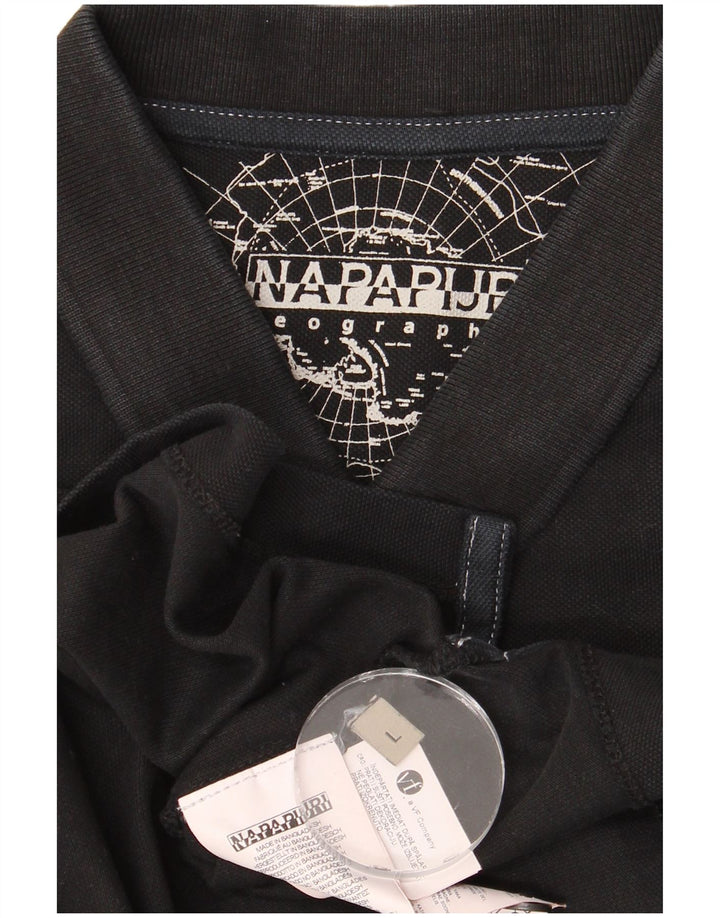 Napapijri Herre poloshirt Stor sort bomuld