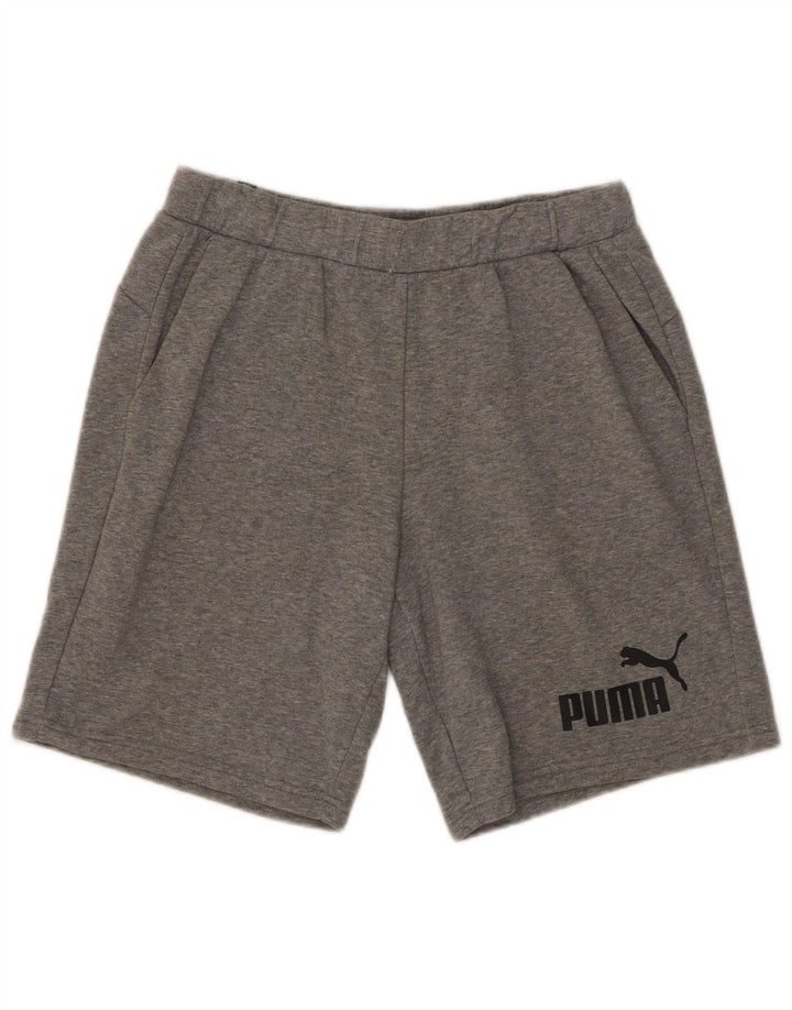 Puma Herre grafiske sportsshorts Medium Grey Flecked Bomuld