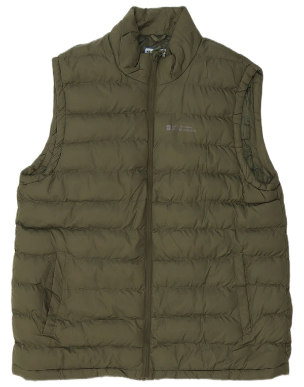 MOUNTAIN WAREHOUSE Herre Polstret Gilet UK 42 XL Khaki Nylon
