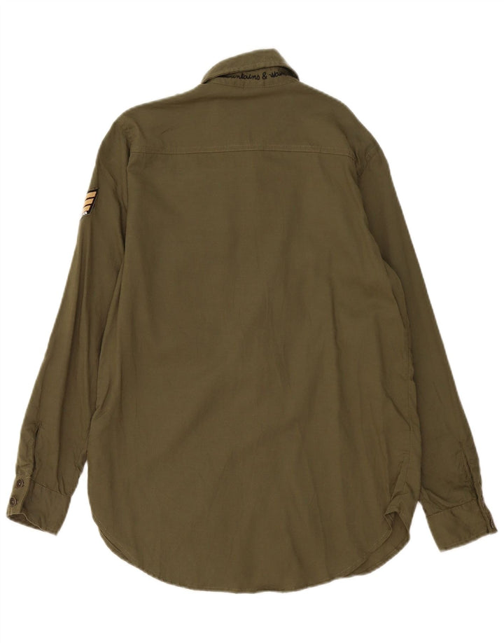 Roxy Militærskjorte til kvinder US 4 Small Khaki Lyocell