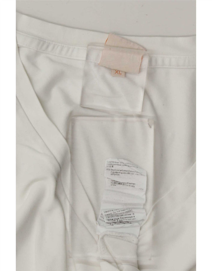 Hugo Boss Herre T-Shirt Top XL Hvid Bomuld