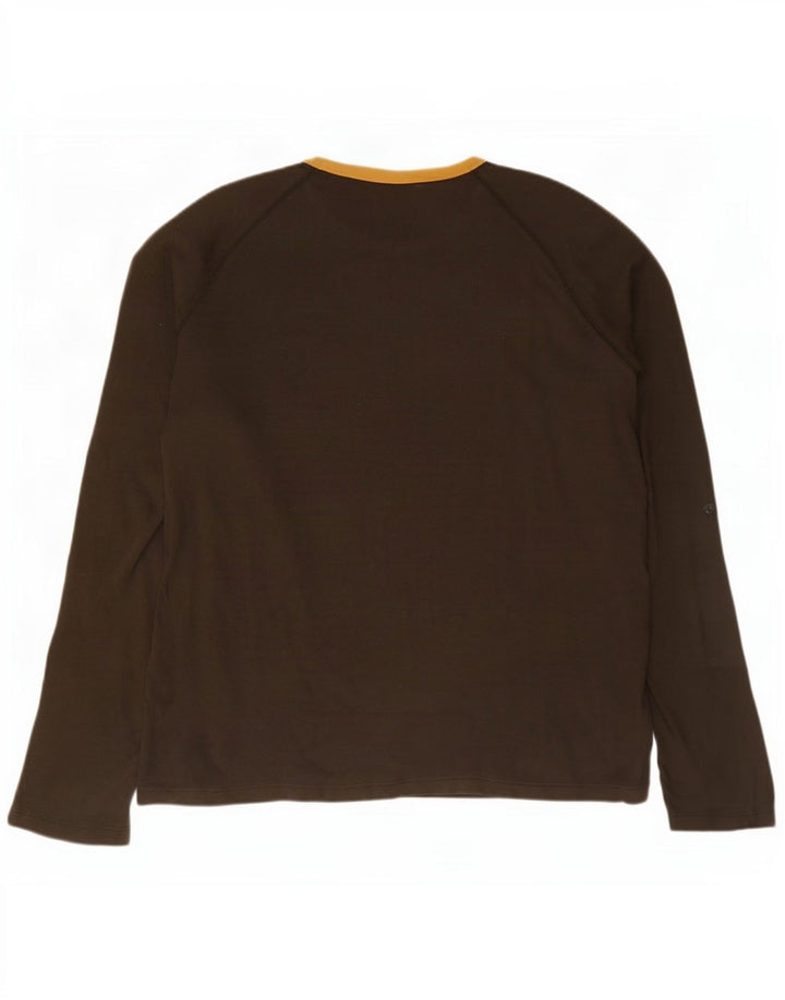 Woolrich Herre grafisk top langærmet 2XL brun bomuld