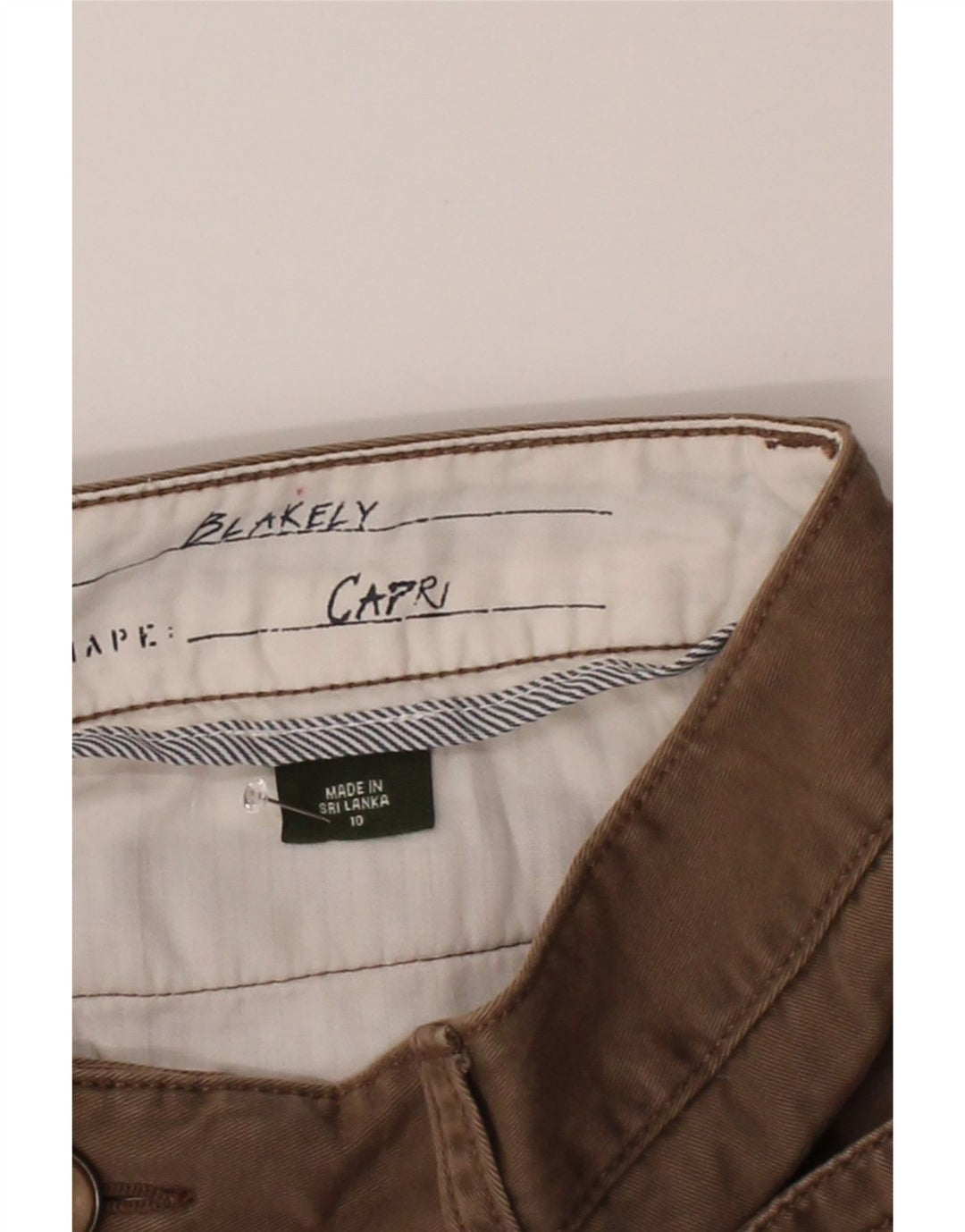 EDDIE BAUER Womens Blakely Fit Capri Trousers US 10 Large W32 L22 Grey Vintage Eddie Bauer and Second-Hand Eddie Bauer from Messina Hembry 