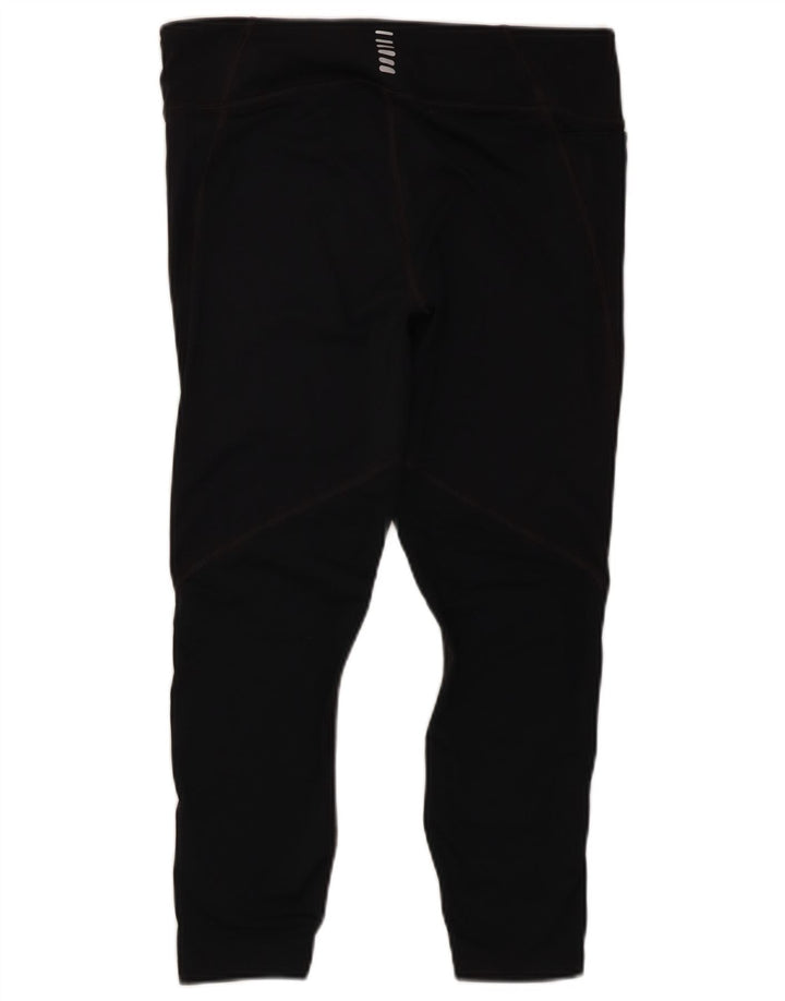 Under Armour Womens Compression Capri Leggings UK 16 Large Black Polyester