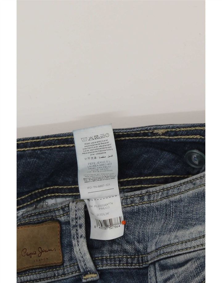 PEPE Jeans Dame Flared Jeans W30 L34 Blå Bomuld