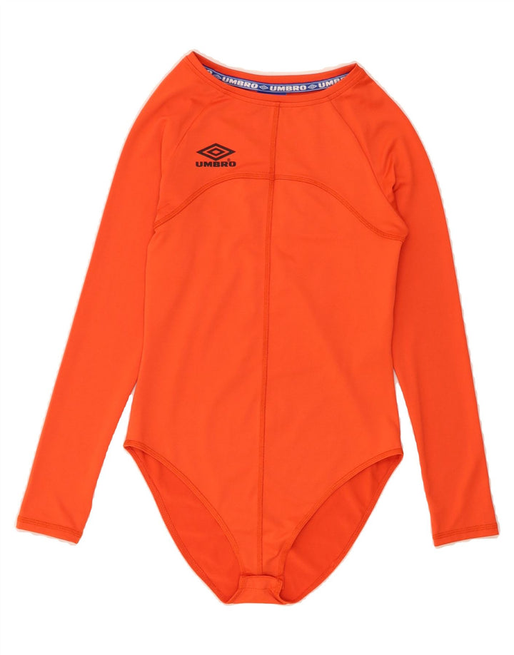 UMBRO Womens Bodysuit UK 8 Small Orange Polyester Vintage Umbro and Second-Hand Umbro from Messina Hembry 