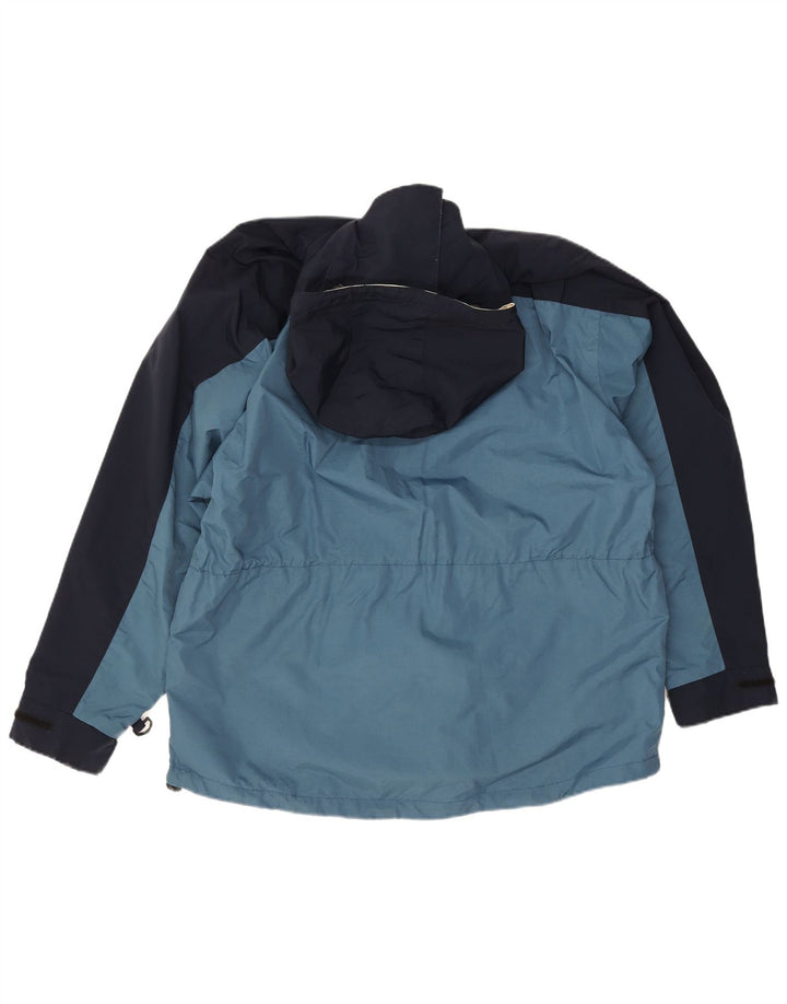 Nautica Herre Hooded Utility Jacket UK 38 Medium Blue Colourblock Polyester