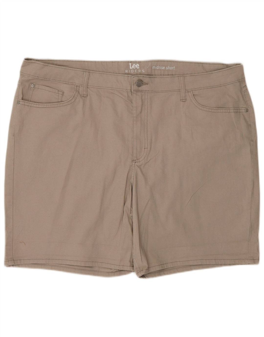 LEE kvindelige ryttere mellemhøje fritidsshorts US 20 2XL W40 beige bomuld