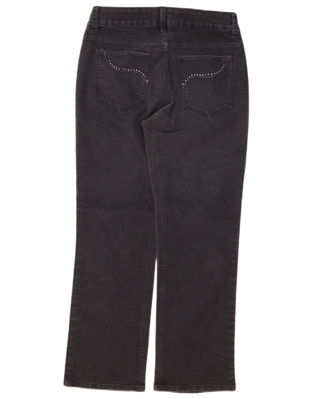 LEE Womens Riders Straight Jeans US 10 Large W32 L29 Black Bomuld