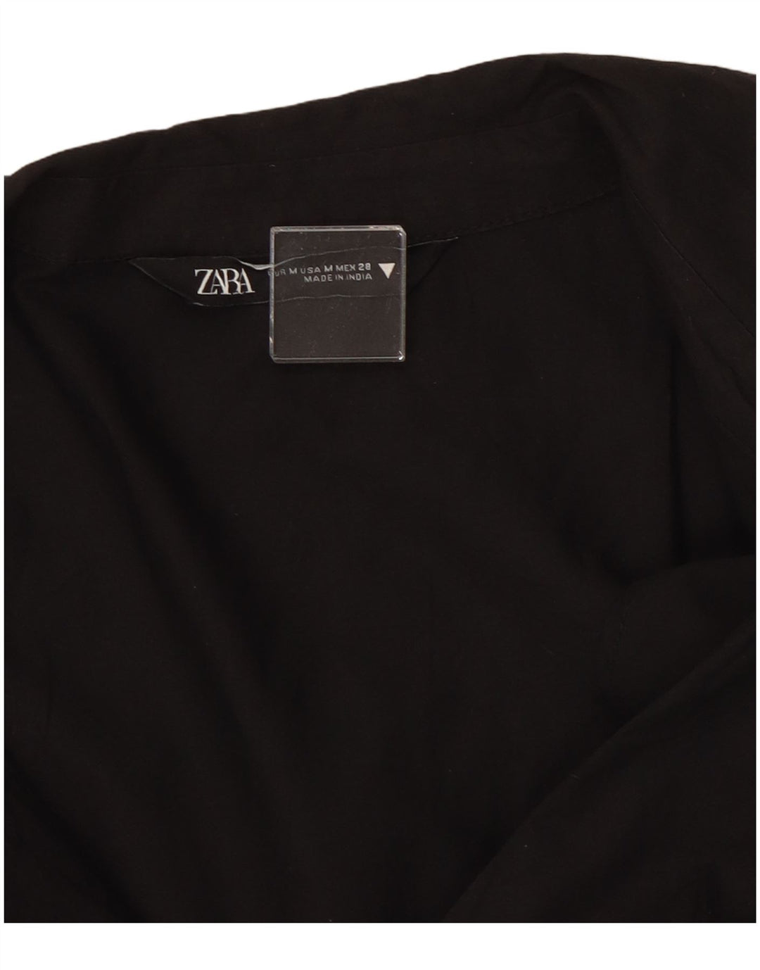 Zara skjortekjole til kvinder UK 14 Medium Sort