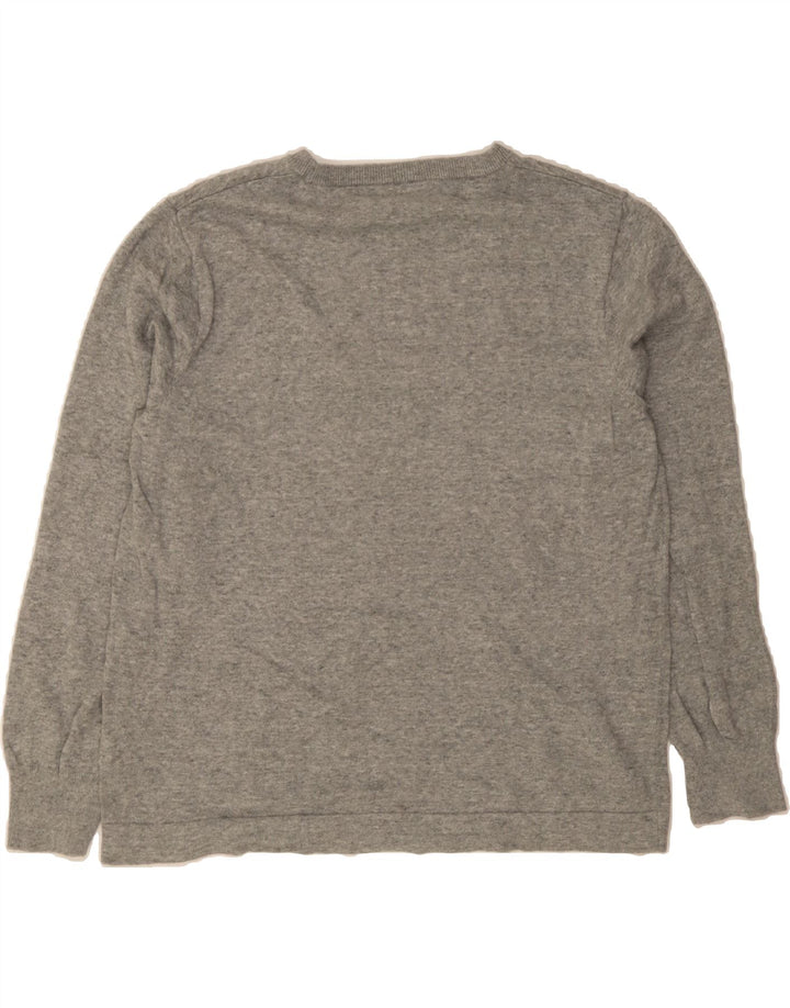 J. CREW Womens Crew Neck Jumper Sweater UK 16 Large Grey Cotton Vintage J. Crew and Second-Hand J. Crew from Messina Hembry 