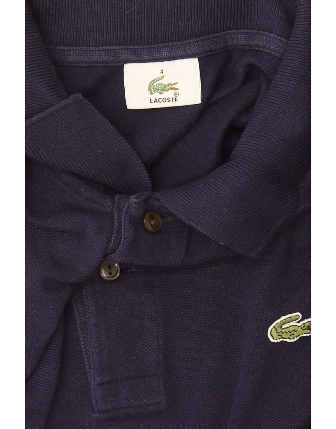 Lacoste herre poloshirt størrelse 4 Medium marineblå bomuld