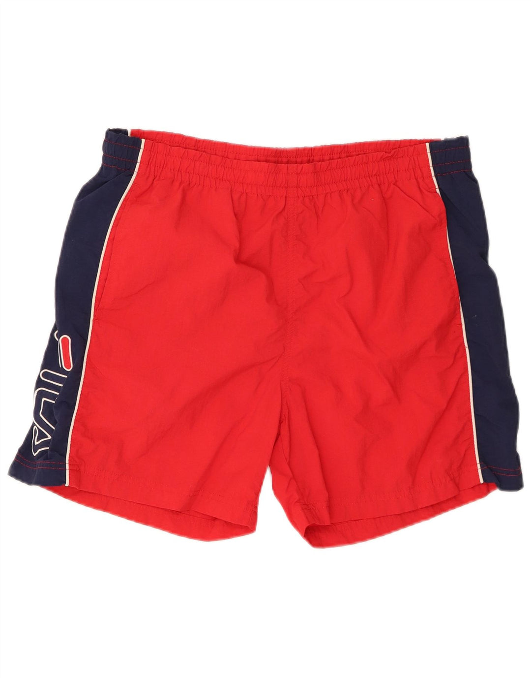 Fila Herre grafiske sportsshorts store røde farveblok polyamid
