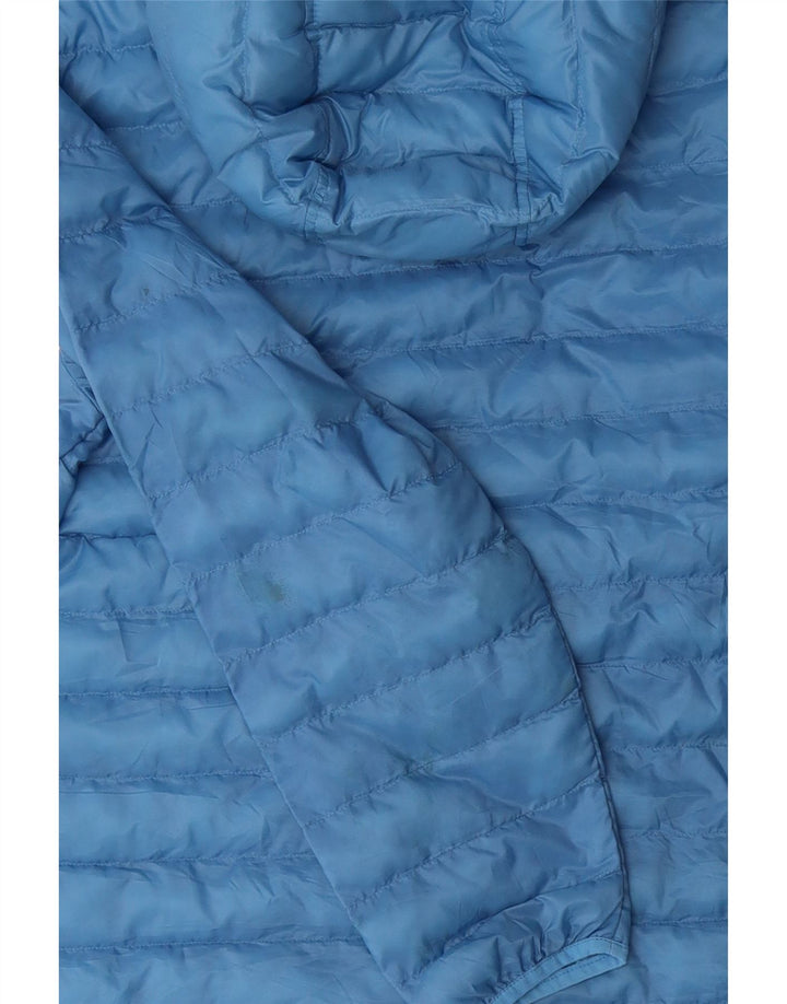LEVI'S Mens Hooded Padded Jacket UK 38 Medium Blue Polyester