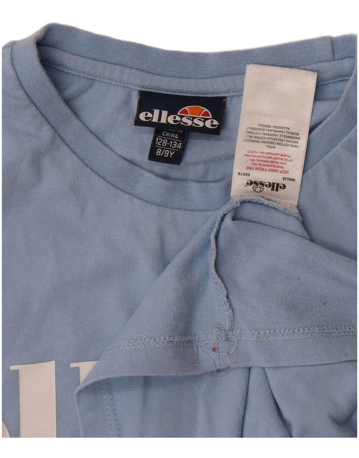 Ellesse Boys Grafisk T-Shirt Top 8-9 År Blå Bomuld