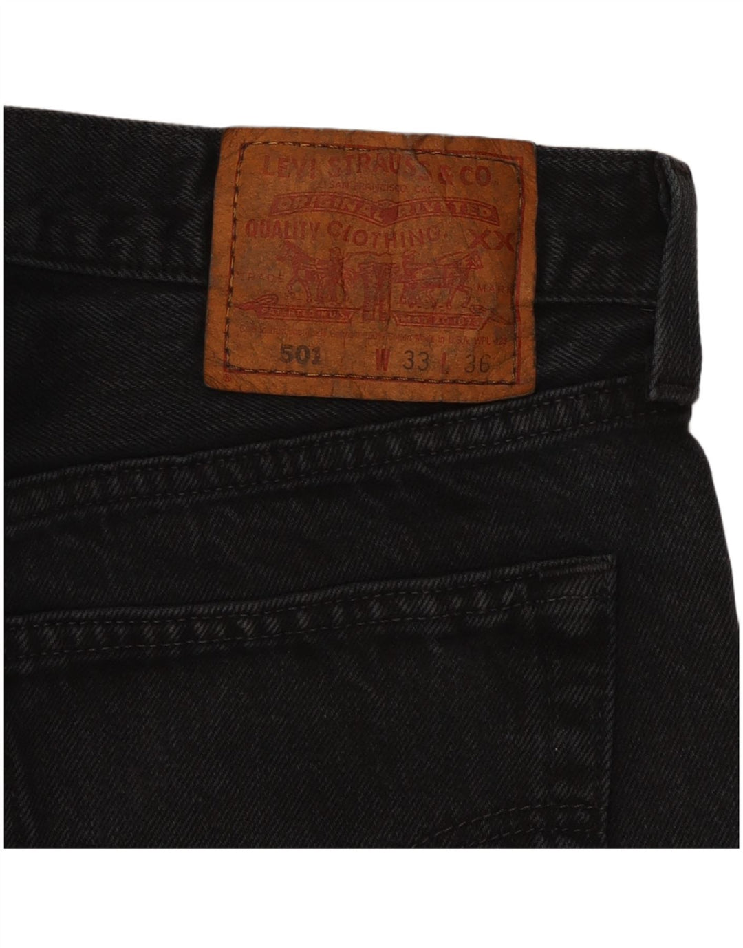 Levi's Womens 501 højtaljede denimshorts W33 Large Black
