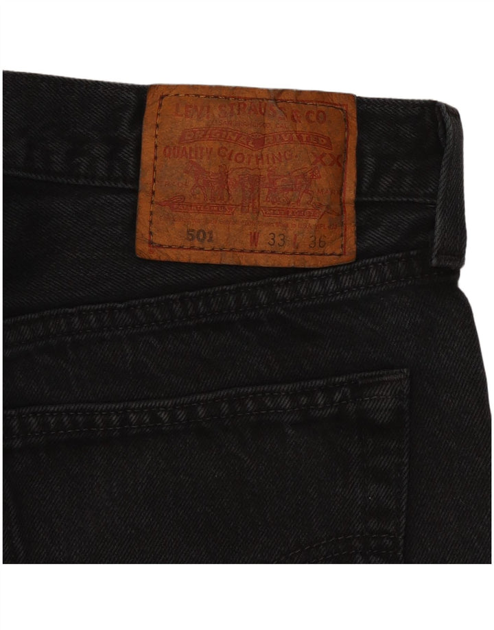 Levi's Womens 501 højtaljede denimshorts W33 Large Black