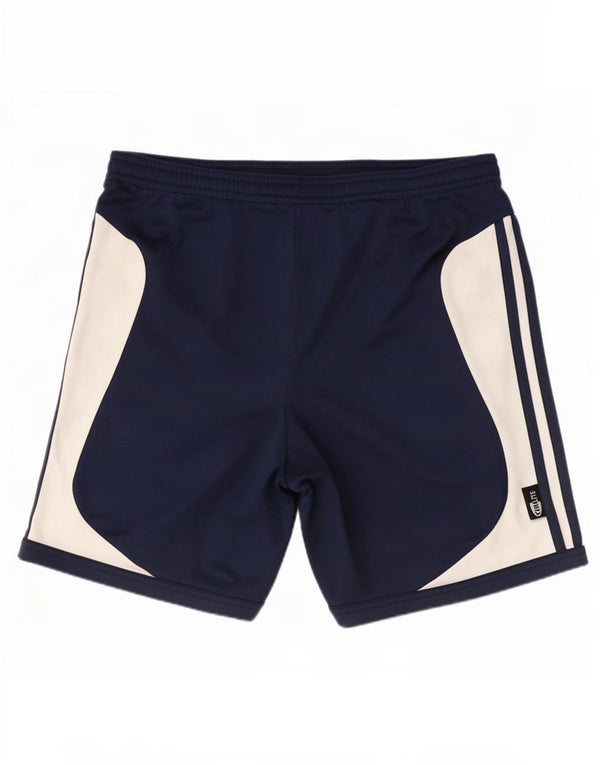 Adidas Womens Climalite Sportshorts UK 14 Medium Navy Blue Colourblock