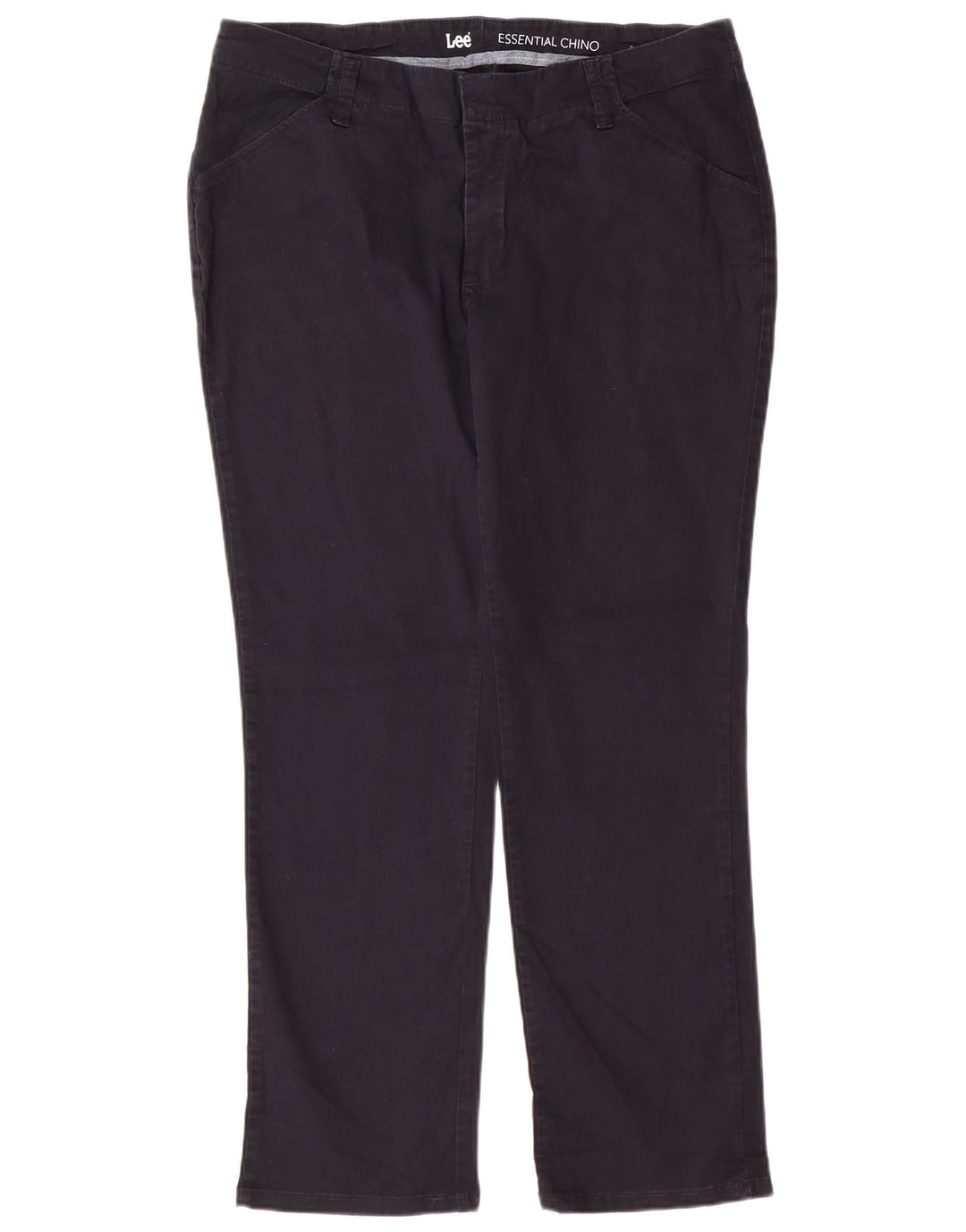 Lee Kvinder Short Chino Bukser US 12 Large W34 L28 Navy Blue Bomuld