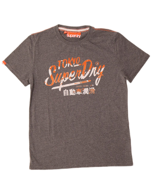 Superdry Herre grafisk T-shirt Top XL Grå Bomuld