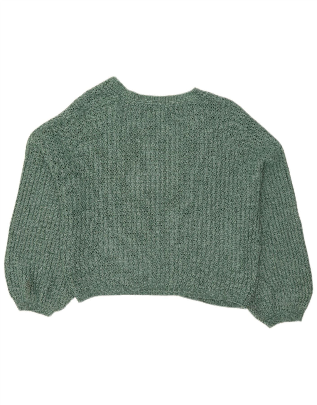 Fat Face Dame Oversized Crop Open Cardigan Sweater UK 12 Medium Green