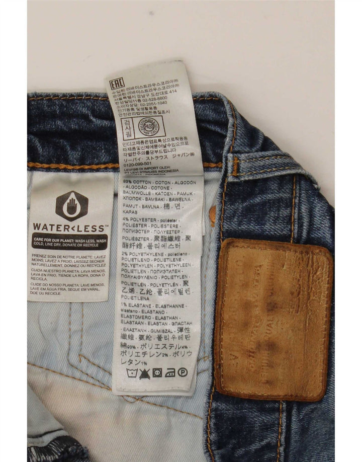 Levi's Mens Performance Distressed Straight Jeans W30 L30 Blue Cotton
