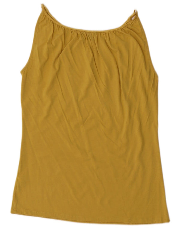 Massimo Dutti Dame Cami Top UK 14 Medium Yellow Lyocell