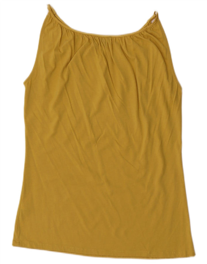 Massimo Dutti Dame Cami Top UK 14 Medium Yellow Lyocell