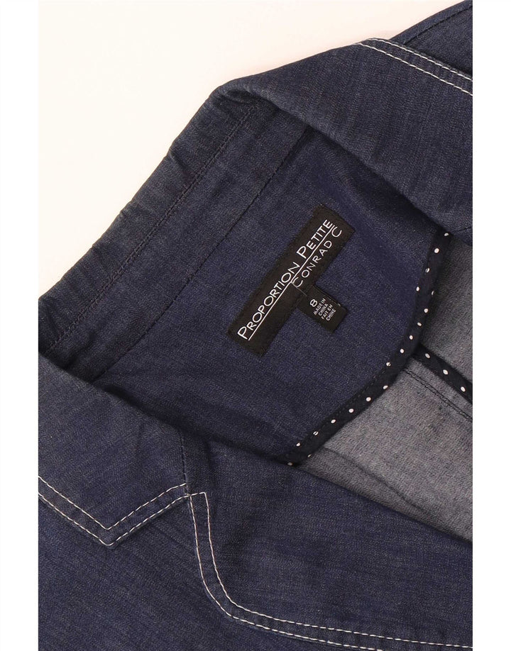 Conrad Dame 3-knaps denim blazerjakke US 8 Medium Navy Blue